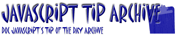 JavaScript Tip Archive