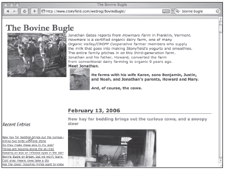 Stonyfield's The Bovine Bugle blog