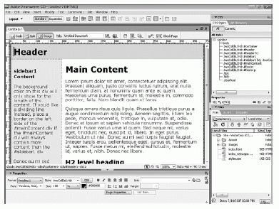 Figure 7.22 A new document window instance is created complete with your selected layout.