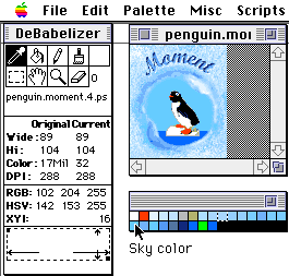 Reducing palette with Debab