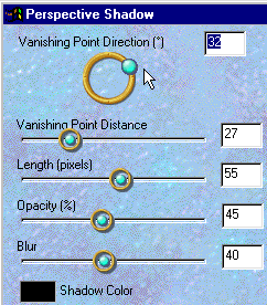 Eye Candy settings for perspective shadow example