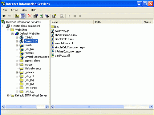 Default Web Site folder in IIS