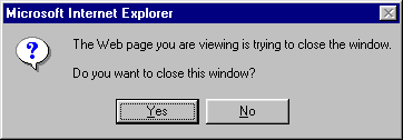 Internet Explorer Confirm