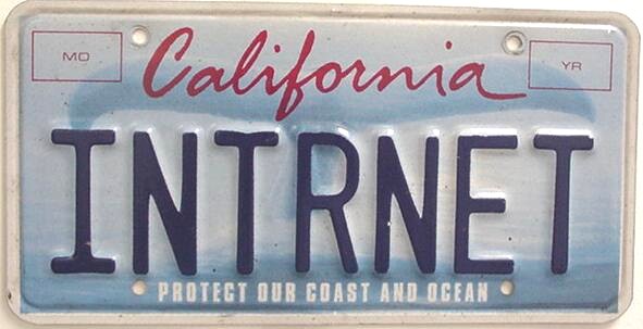 Doug Johnson INTRNET license plate