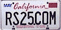 James Fullerton RS25.COM license plate