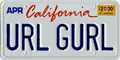 Gail Katagiri URL GURL license plate