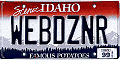 Teri Williams WEBDZNR license plate