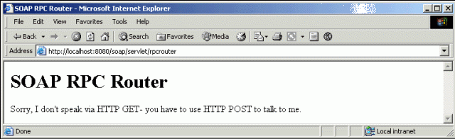 Sorry, I don't speak HTTP GET. You have to use HTTP POST to talk to me.