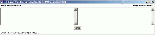 Initial TCP tunnel/monitor screen