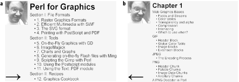 Two linked SVG slides generated from an XML slideshow definition file