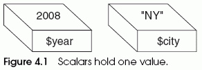 Figure 4.1 - Scalars hold one value